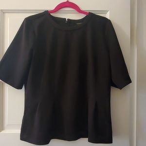 Black peplum blouse